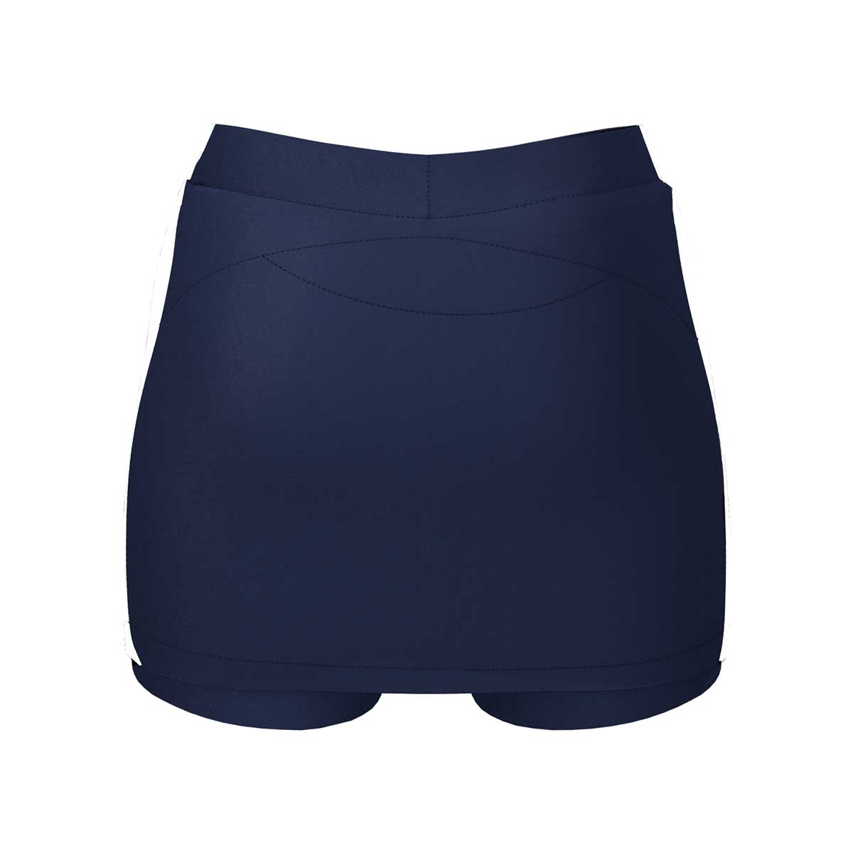 back view of iGen Female Sports Skorts Navy/White