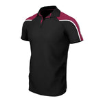 iGen Unisex Sports Polo Black/Maroon