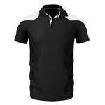front view of iGen Unisex Sports Polo Black/White