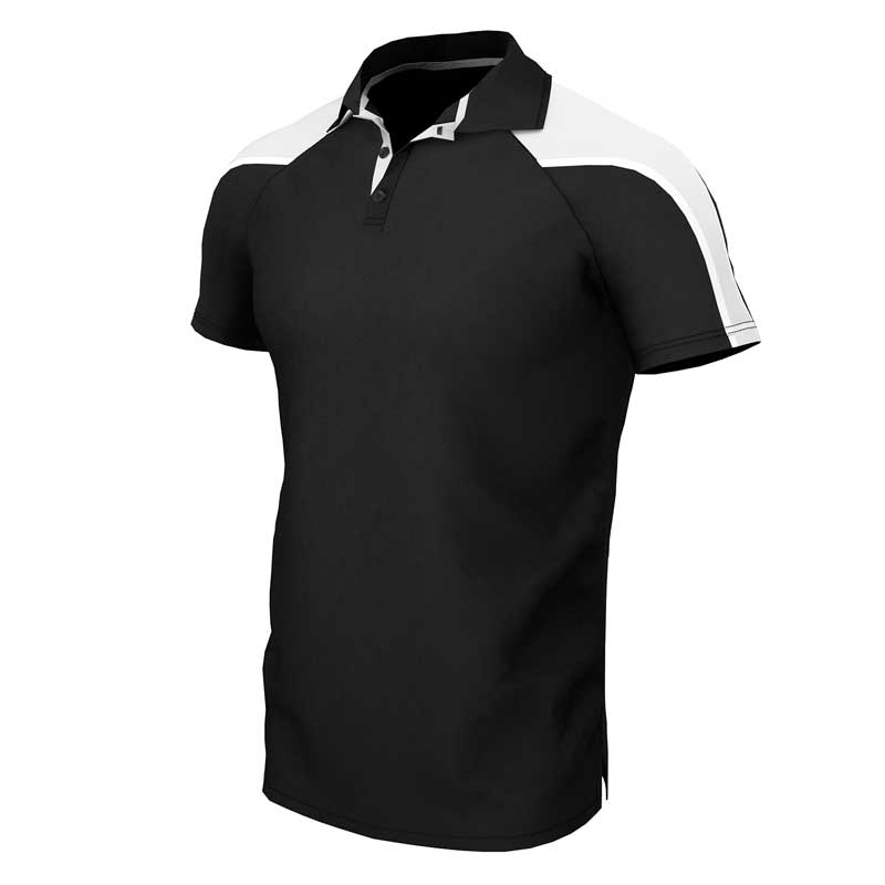iGen Unisex Sports Polo Black/White