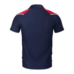 back view of iGen Unisex Sports Polo Navy/Red