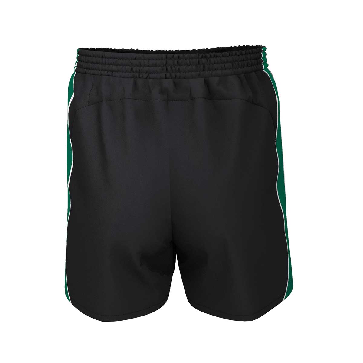 back view of iGen Unisex Sports Shorts Black/Bottle