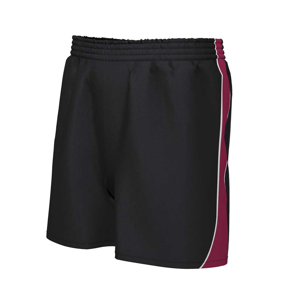 iGen Unisex Sports Shorts Black/Maroon