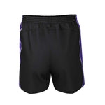 back view of iGen Unisex Sports Shorts Black/Purple