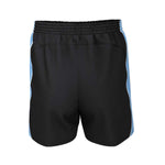 back view of iGen Unisex Sports Shorts Black/Sky