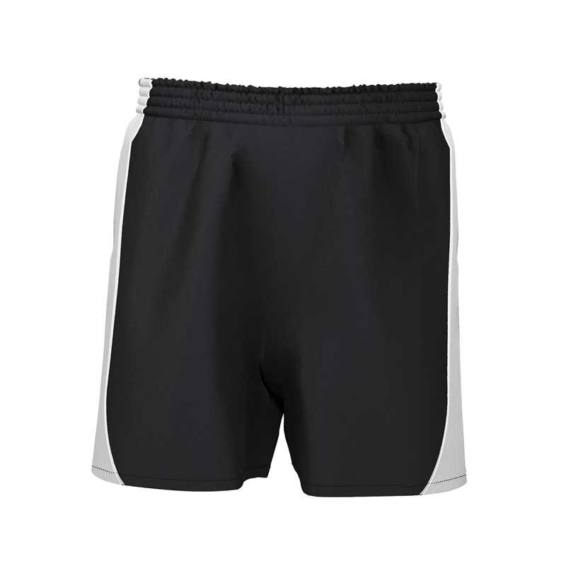 front view of iGen Unisex Sports Shorts Black/White