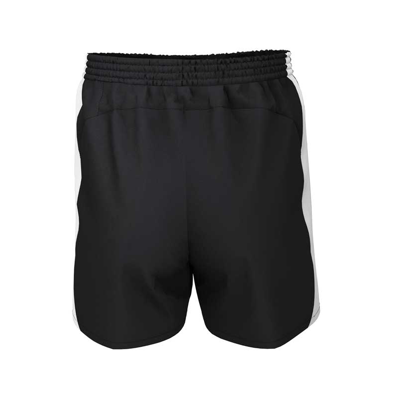 back view of iGen Unisex Sports Shorts Black/White