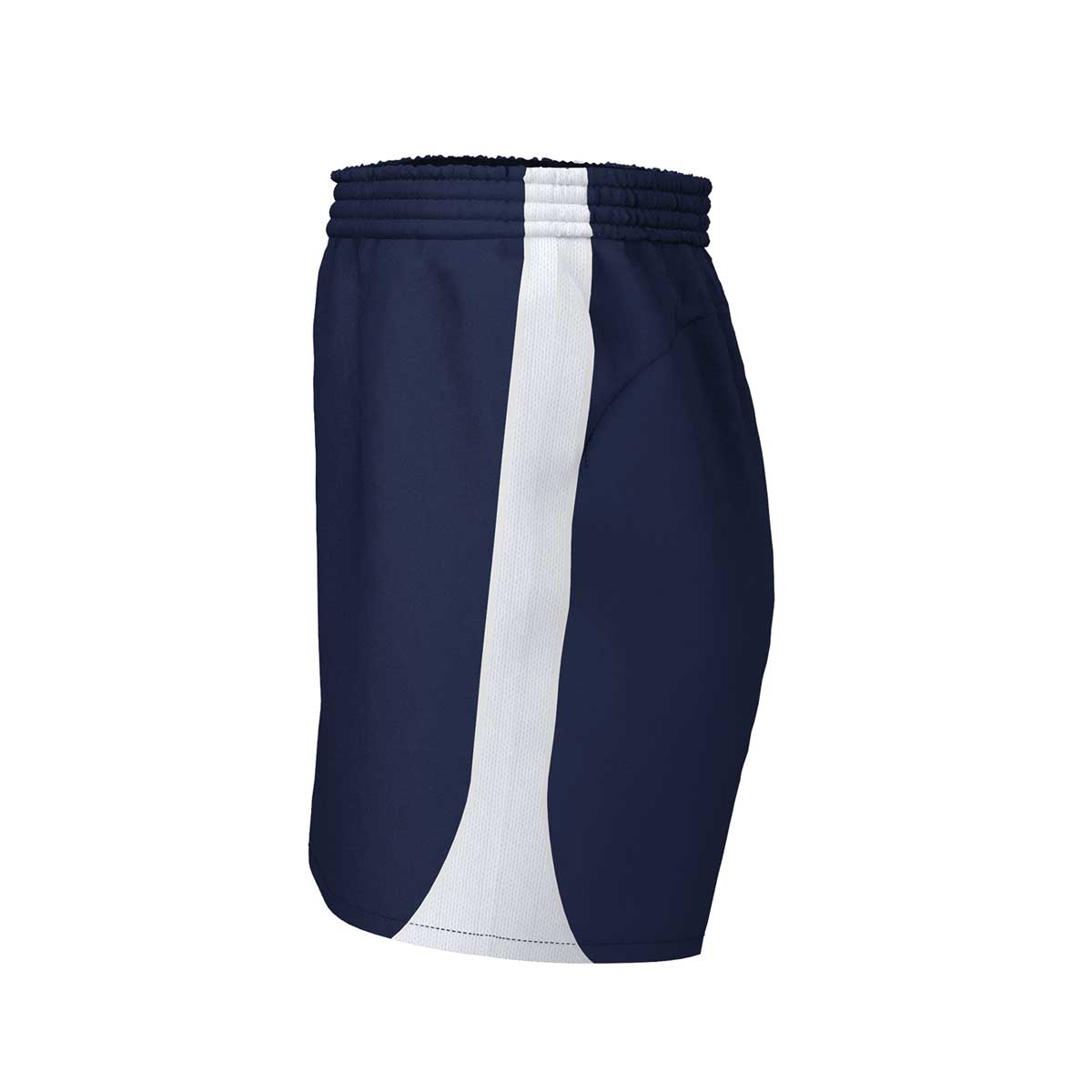 side view of iGen Unisex Sports Shorts Navy/White