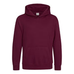 burgundy School Kids Hooded Sweatshirt