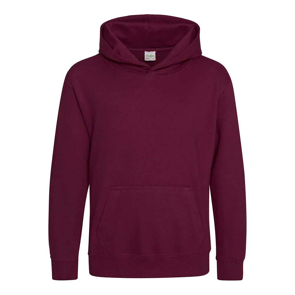 burgundy School Kids Hooded Sweatshirt