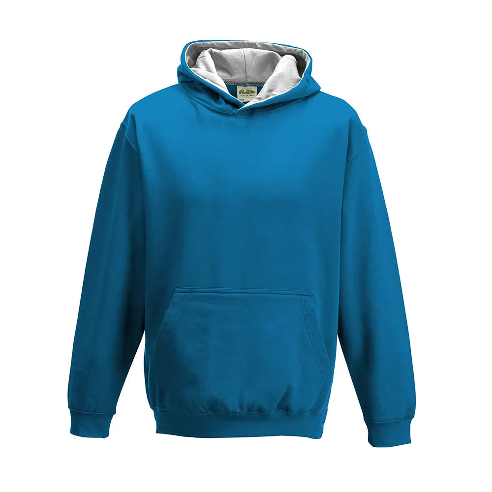 School Kids Varsity Hoodie Sapphire Blue / Heather Grey