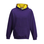 School Kids Varsity Hoodie Purple / Sun Yellow