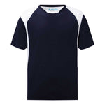Sports T-Shirt for School PE Kit Navy/White