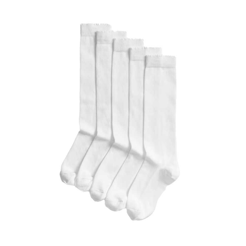 Knee High Socks (5 Pack) white
