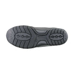 sole view of Maxx Black Leather Athletic Touch Lace Up School Shoe