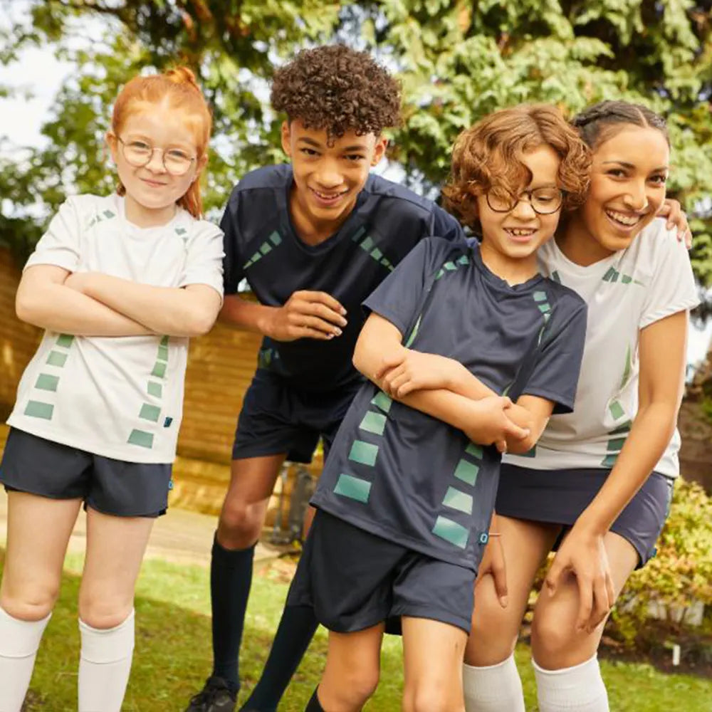 4 students wearing David Luke School Sportswear - Northwich Schoolwear