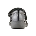 back view of Vega Black Patent Leather School Shoe