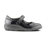 alt inner side view of Vega Black Patent Leather School Shoe