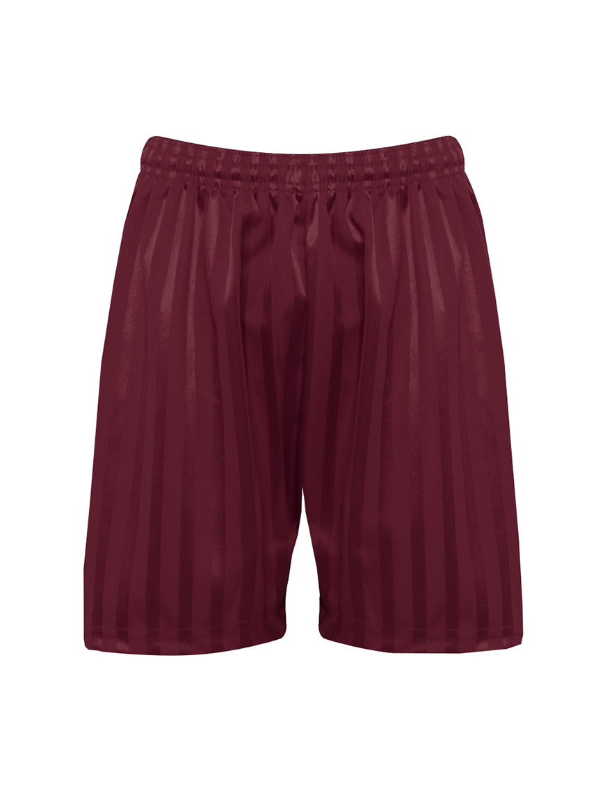 Kids Maroon PE shorts for active school wear