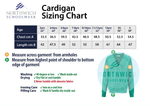 Sizing Chart for the Northwich Schoolwear Cardigan