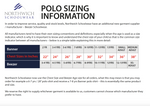 Sizing information for the Hartford Manor Primary School Polo Shirt
